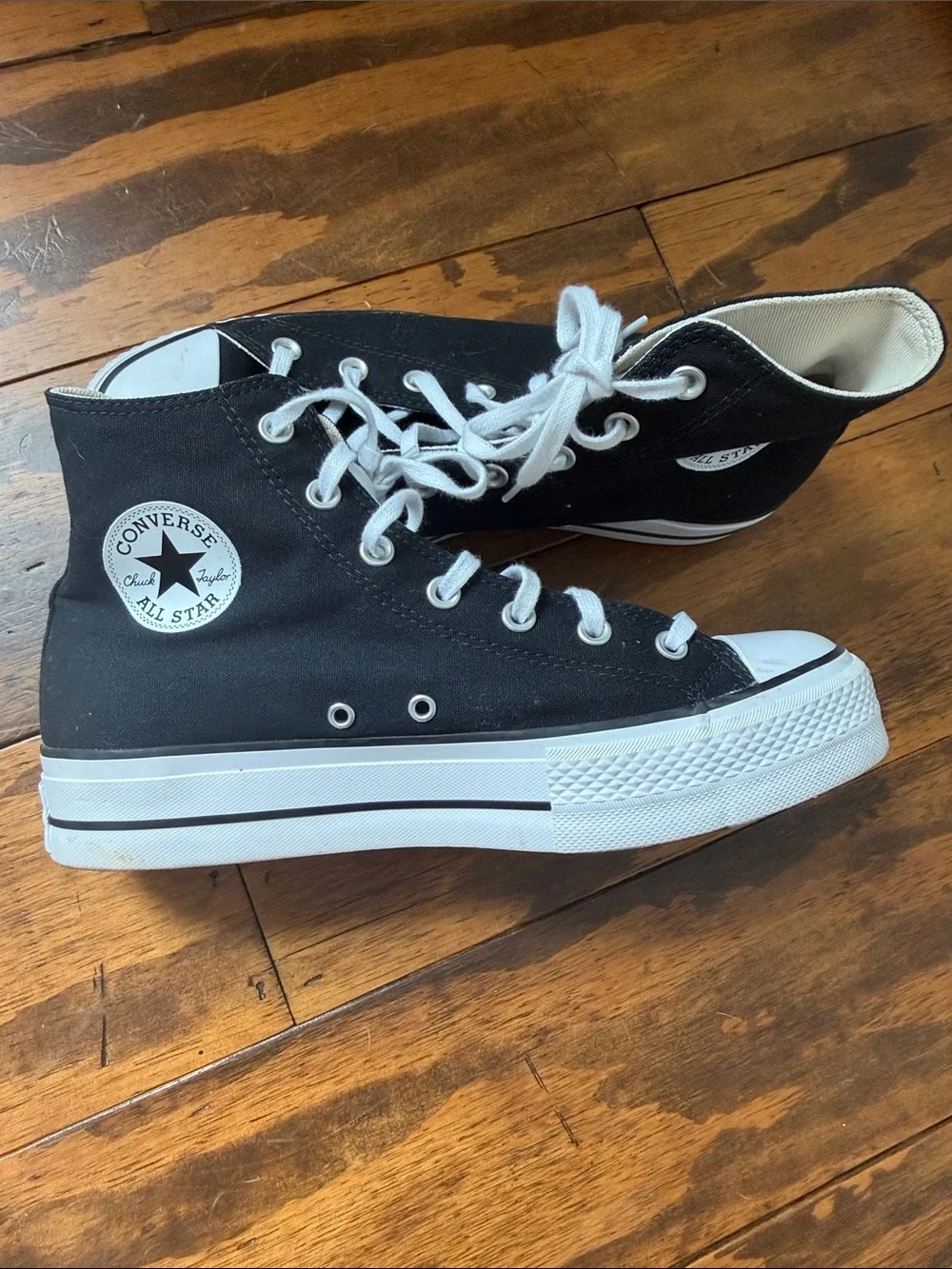 Converse Chuck Taylor All Star High-Top Sneakers in Black Stacked